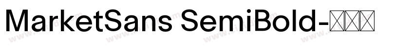 MarketSans SemiBold字体转换